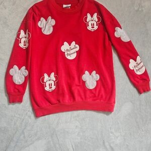 Disney Red Sweatshirt with Minnie Mouse